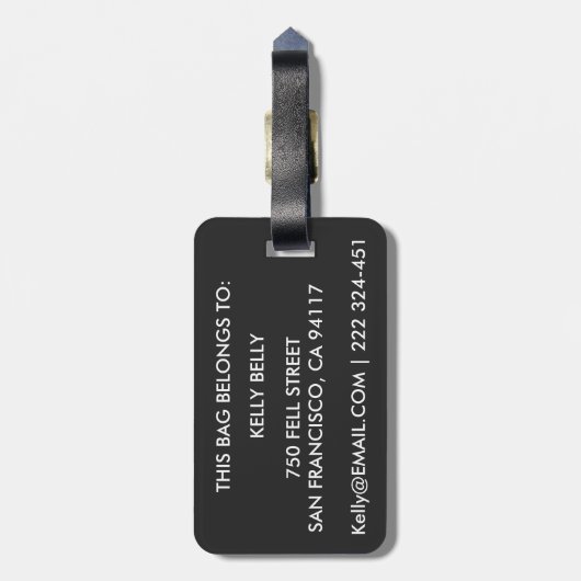 Schnauzer Bagagelabel (Achterkant verticaal)