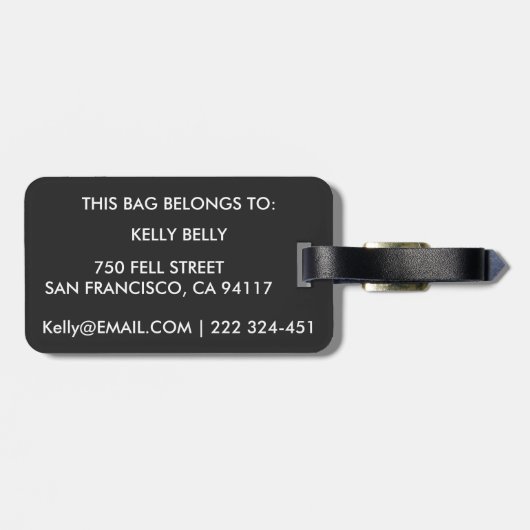 Schnauzer Bagagelabel (Achterkant horizontaal)