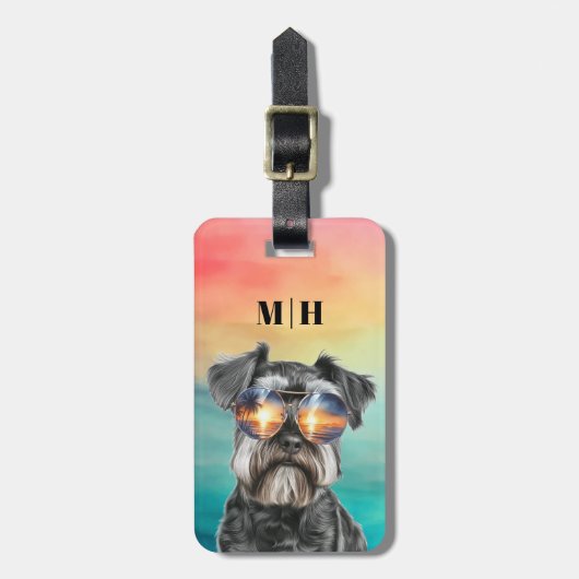 Schnauzer-Bagagelabels Bagagelabel (Voorkant verticaal)