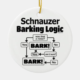 Schnauzer Barking Logic Keramisch Ornament