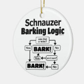 Schnauzer Barking Logic Keramisch Ornament (Links)