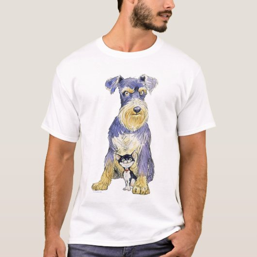 Schnauzer Basic T-Shirt (Voorkant)