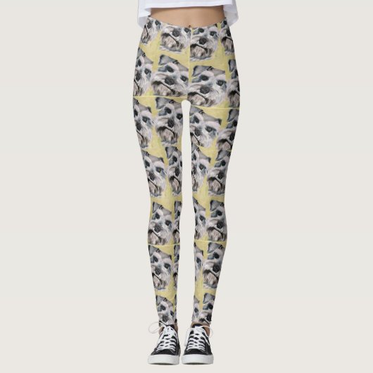 Schnauzer Beard Leggings (Voorkant)