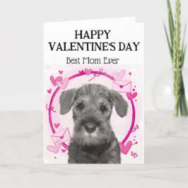 Schnauzer Best Mam Custom Valentijnsdag Feestdagen Kaart