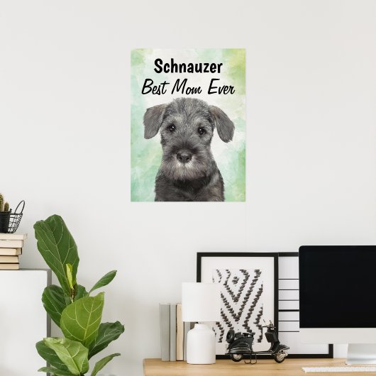 Schnauzer Best Mam Poster (Thuiskantoor)