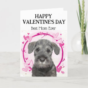 Schnauzer Beste Moeder Aangepaste Valentijnsdag Feestdagen Kaart
