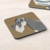 Schnauzer  bier onderzetter (Linkerzijde)