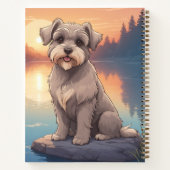 Schnauzer bij het meer notitieboek (Achterkant)