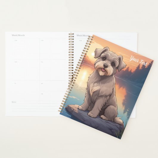 Schnauzer bij het meer planner (Display)