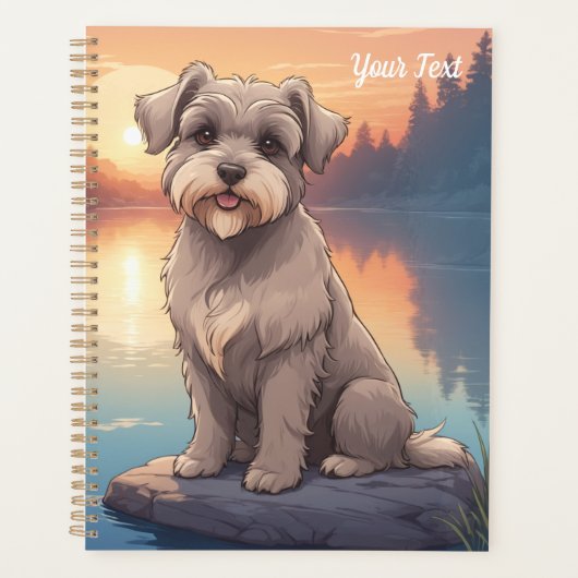 Schnauzer bij het meer planner (Voorkant)