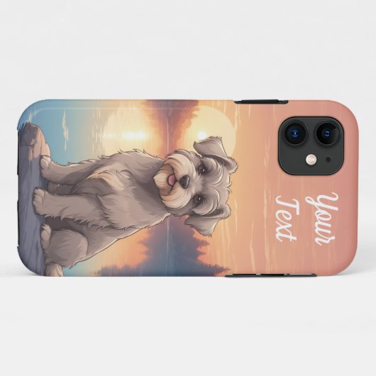 Schnauzer bij Lake Case-Mate iPhone Case (Achterkant (horizontaal))