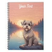 Schnauzer bij Lake Notitieboek (Voorkant)