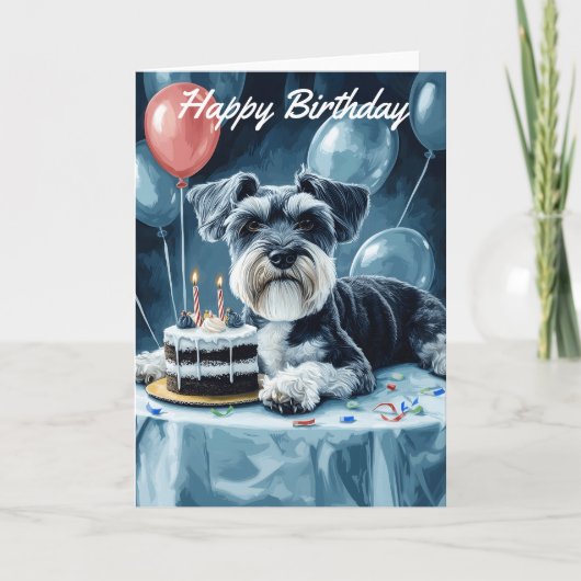 Schnauzer Birthday Kaart (Voorkant)