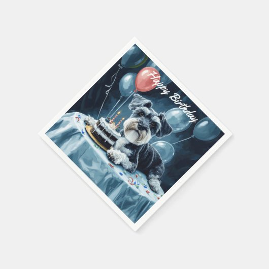 Schnauzer Birthday Servet (Hoek)