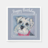 Schnauzer Birthday Servet (Voorkant)