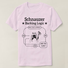 Schnauzer Blaffende Logica Cool Hond Huisdierliefh T-shirt