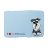 Schnauzer Blue Bath Mat (Voorkant)