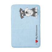 Schnauzer Blue Bath Mat (Voorkant Verticaal)