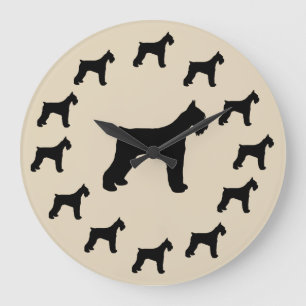 Schnauzer Breed Wall Decor Clock Grote Klok