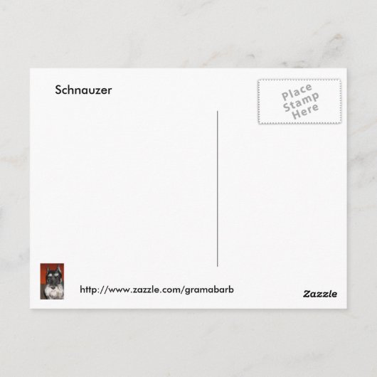 Schnauzer-Briefkaart Briefkaart (Achterkant)