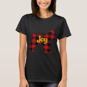 SCHNAUZER BUFFALO SPEELDE MET JOY CHRISTMAS DOG T-SHIRT
