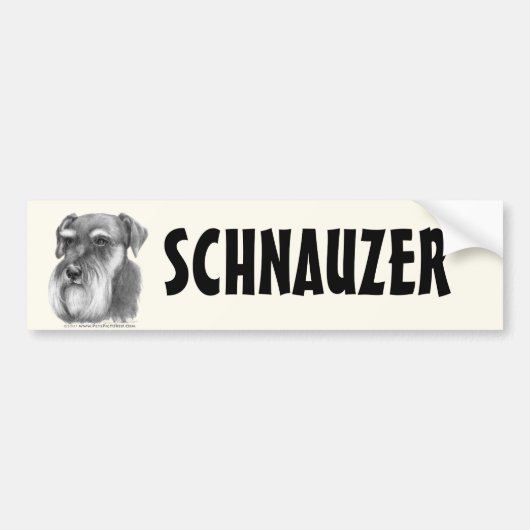 Schnauzer Bumpersticker (Voorkant)