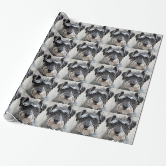 Schnauzer Cadeaupapier (Uitgerold)