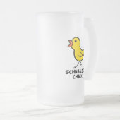 Schnauzer Chick Matglas Bierpul (Voorkant rechts)