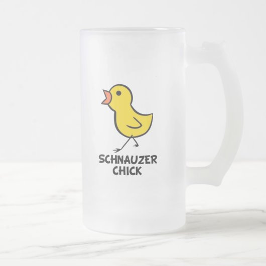 Schnauzer Chick Matglas Bierpul (Rechts)