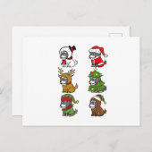 Schnauzer Christmas Costumes Briefkaart (Voorkant / Achterkant)