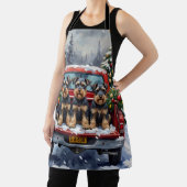 Schnauzer Christmas Red Truck Holiday Schort (Insitu)