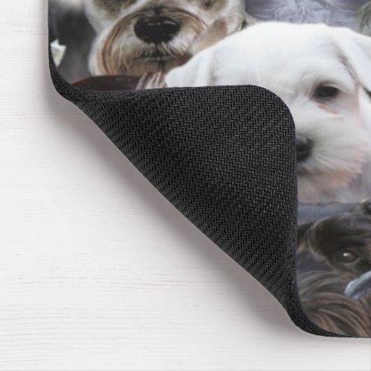 Schnauzer collage mousepad muismat (Hoek)