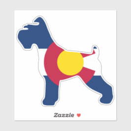 Schnauzer Colorado Vlag Sticker