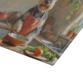Schnauzer Cooking in Kitchen Snijplank (Hoek)