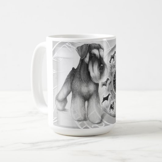 Schnauzer cup koffiemok (Voorkant links)