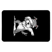 Schnauzer Cute Dabbing Funny Dab Dance Gift Magneet (Horizontaal)