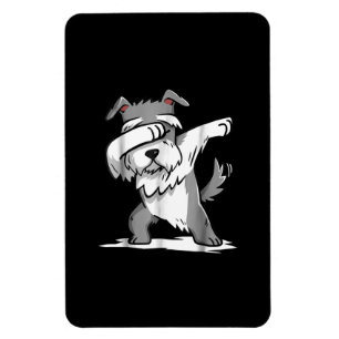 Schnauzer Cute Dabbing Funny Dab Dance Gift Magneet