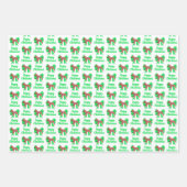 Schnauzer Cute Kerstmis Dog en Bow 3 Kleur Inpakpapier Vel (Voorkant 3)