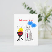 Schnauzer Dad Briefkaart (Staand voorkant)