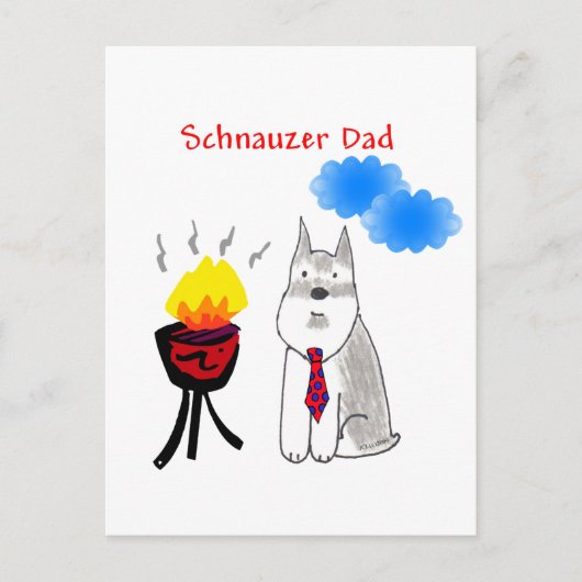 Schnauzer Dad Briefkaart (Voorkant)