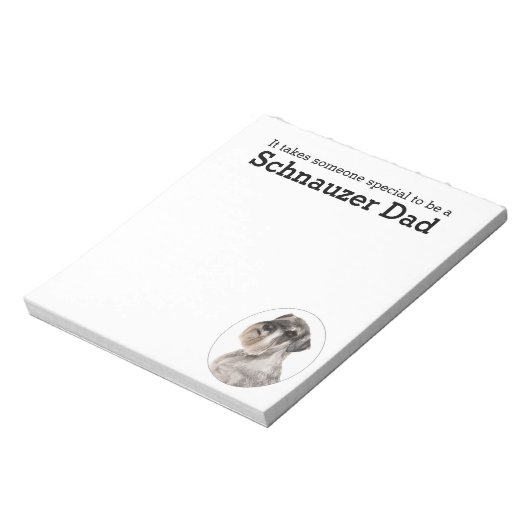 Schnauzer Dad Note Pad Notitieblok (Linkerzijde)