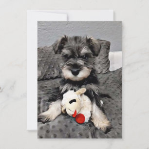 Schnauzer - Dank u - kaart