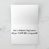 SCHNAUZER *DECLAREERT LAVE** OP "VALENTIJN WISH" KAART (Binnen)