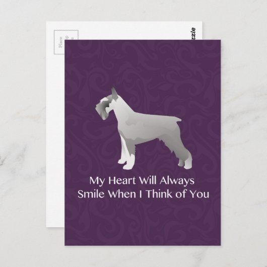 Schnauzer-denken van uw ontwerp briefkaart (Voorkant / Achterkant)