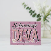 Schnauzer DIVA Briefkaart (Staand voorkant)