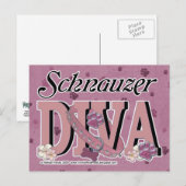 Schnauzer DIVA Briefkaart (Voorkant / Achterkant)