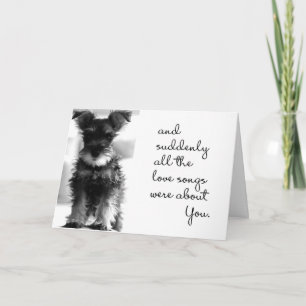 SCHNAUZER DOET EEN UITNODIGING VOOR EEN "VALENTIJN