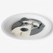 Schnauzer Dog 3D geïnspireerd Papieren Bordje (Gekanteld)
