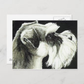 "Schnauzer" Dog Art Briefkaart (Voorkant / Achterkant)