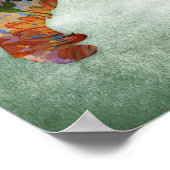 Schnauzer Dog Art Print Floral Poster (Hoek)